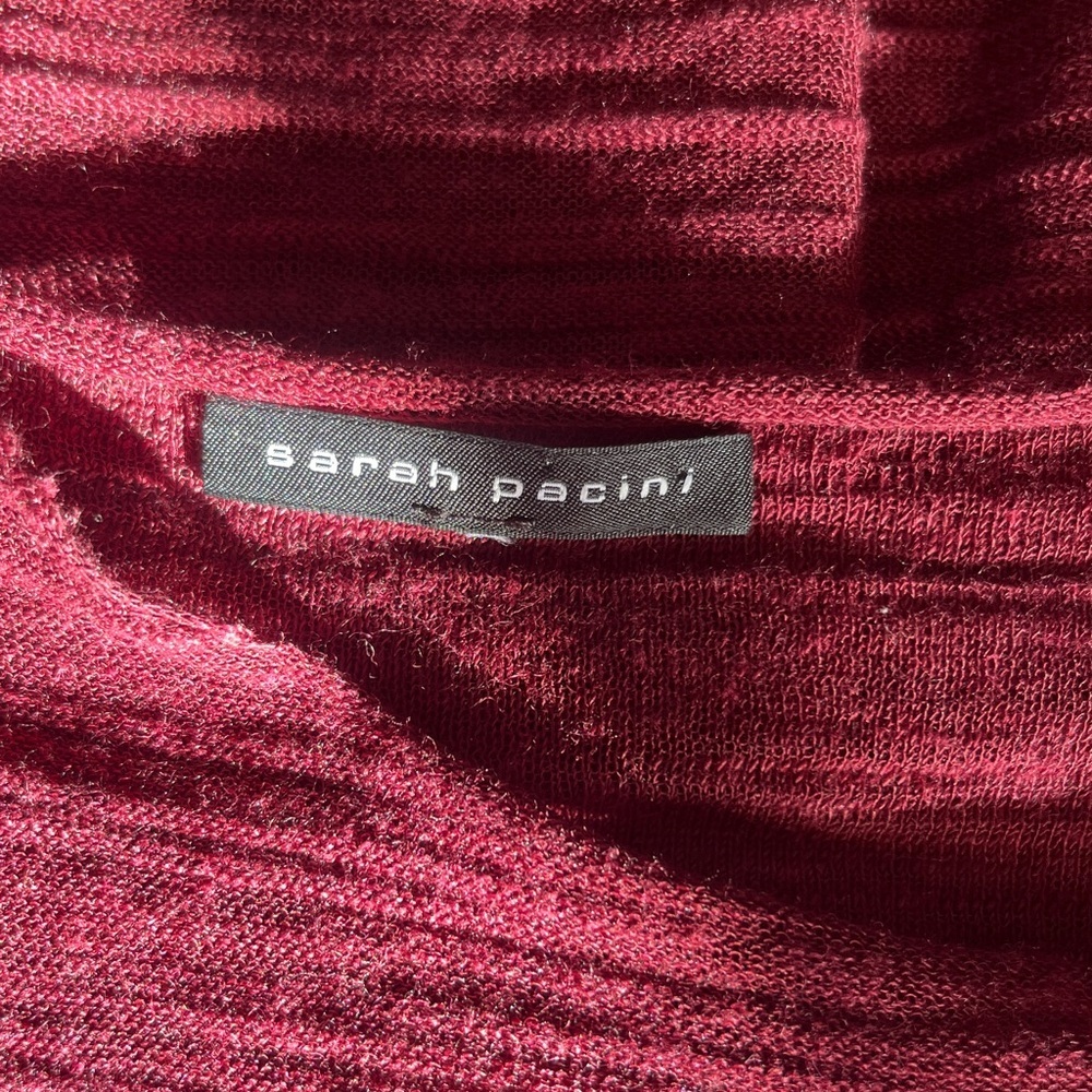 Sarah Pacini Rich Red Knit dress with pocket. size Small? - Picture 4 of 4